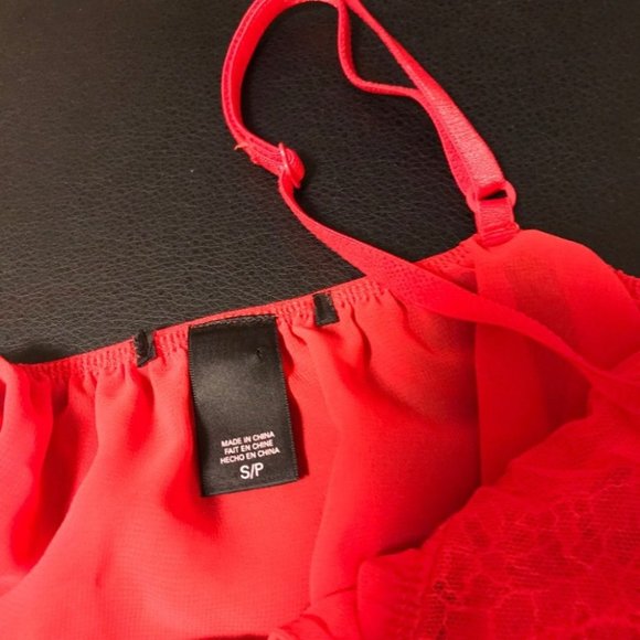 NEW VERY SEXY Lace Trim Satin Slip Babydoll Sheer - Picture 5 of 7